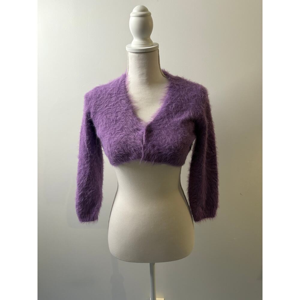 Vero Moda Fluffy Purple Shrug Cardigan Size XS